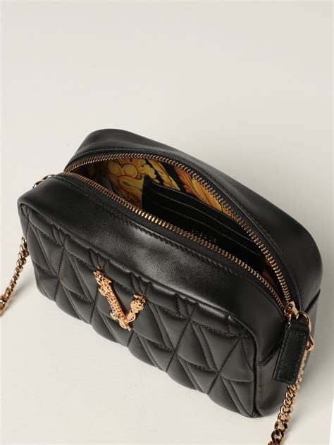 versace quilted virtus shoulder bag|Versace virtus shoulder bag.